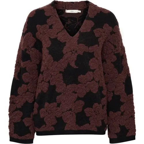 Jacquard Cutout Flower Sweater , female, Sizes: 3XL - InWear - Modalova