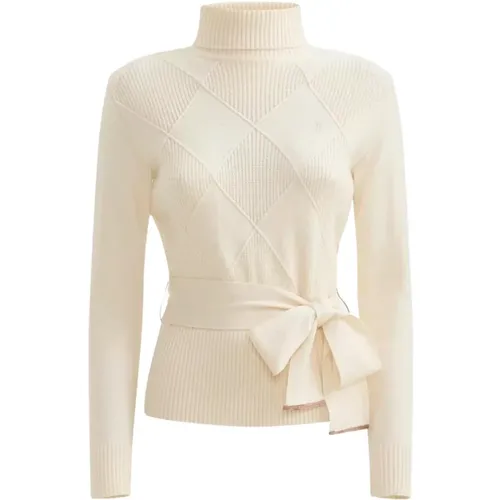 Ribbed Turtleneck Sweater with Belt , female, Sizes: M, XL, L - Alviero Martini 1a Classe - Modalova