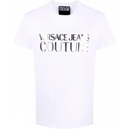 Short Sleeve Logo T-shirt , male, Sizes: 2XL - Versace Jeans Couture - Modalova