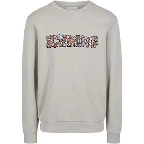Sweatshirt mit floralem Logo , Herren, Größe: S - Iceberg - Modalova