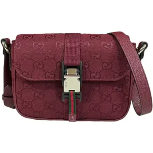 Pre-owned Cross Body Bags, male, , Size: ONE SIZE Pre-owned Canvas gucci-bags - Gucci Vintage - Modalova