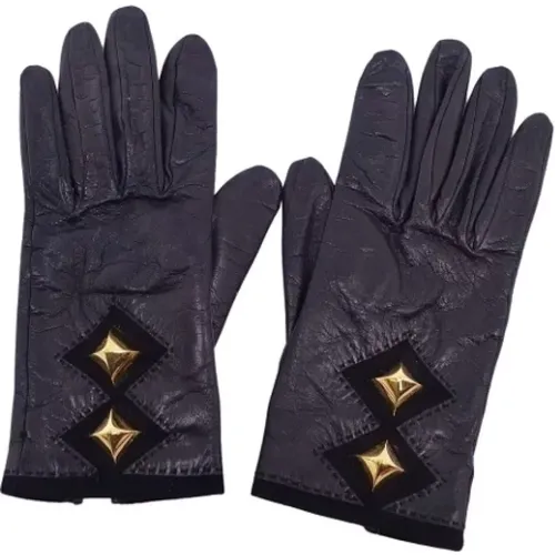Pre-owned leather gloves , female, Sizes: ONE SIZE - Hermès Vintage - Modalova