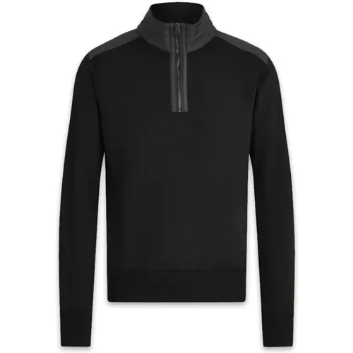 Turtlenecks, male, , Size: 2XL Merino Quarter Zip Jumper - Belstaff - Modalova