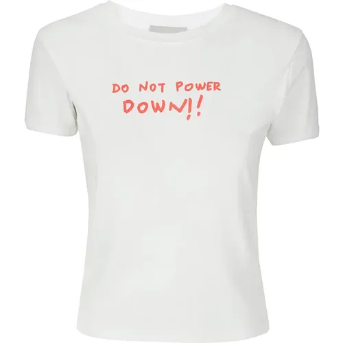 Slim Fit Power Down T-Shirt , female, Sizes: S, M - Coperni - Modalova