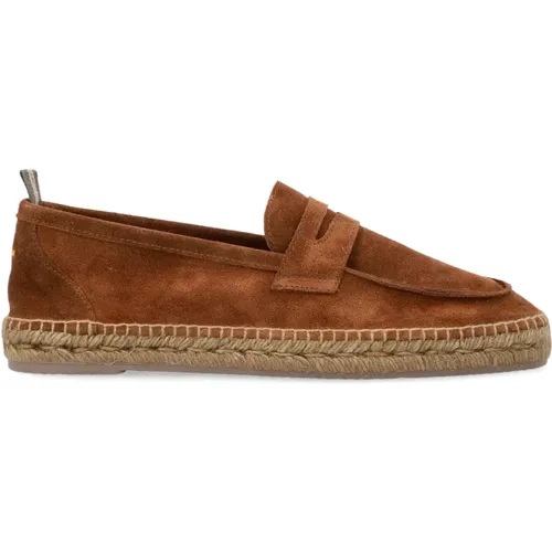 Espadrilles, male, , Size: 8 US Suede Moccasin Espadrilles Closed Shoes - Castañer - Modalova