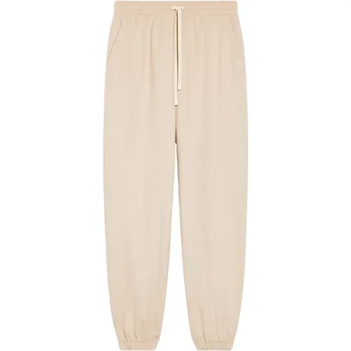 Weiche Jersey-Drapierte Hose mit Elastischem Bund und Bündchen , Damen, Größe: XS - Max Mara Weekend - Modalova