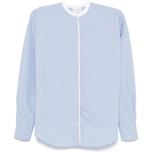 Gestreiftes Oxford-Gewebe Hemd Blau , Damen, Größe: XS - Forte Forte - Modalova