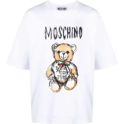 T-shirts and Polos , male, Sizes: L, XL - Moschino - Modalova