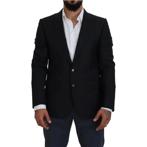 Dark Blue Martini Blazer Coat Jacket , male, Sizes: XL - Dolce & Gabbana - Modalova