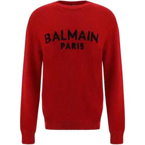 Logo Wool Sweater , female, Sizes: L - Balmain - Modalova
