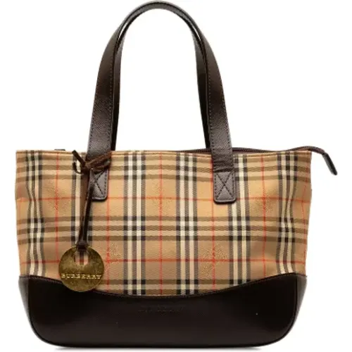 Pre-owned Tote Bags, female, , Size: ONE SIZE Pre-owned Leather handbags - Burberry Vintage - Modalova