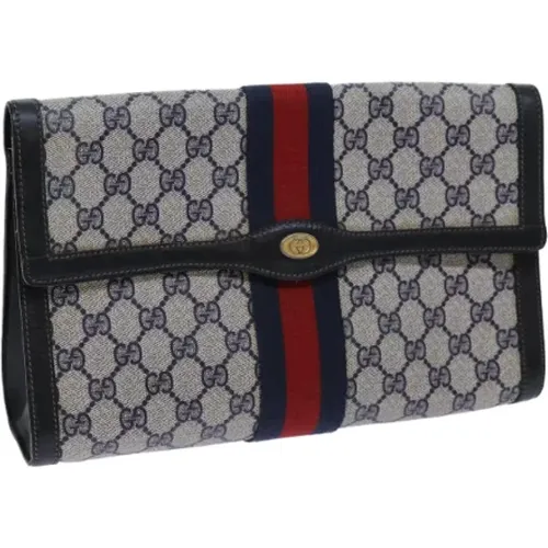 Pre-owned Clutches, female, , Size: ONE SIZE Pre-owned Leather clutches - Gucci Vintage - Modalova