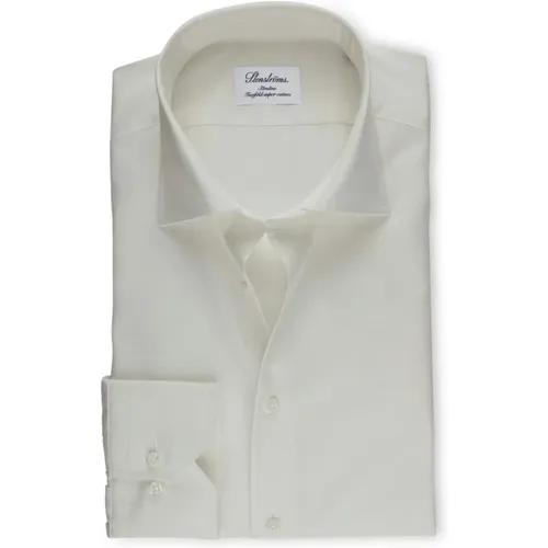 Raffiniertes weißes Hemd, Slim Fit , Herren, Größe: 2XL - Stenströms - Modalova