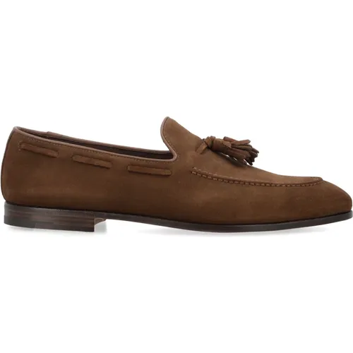 Loafers, male, , Size: 8 US Burnt Suede Maidstone Loafers - Church's - Modalova