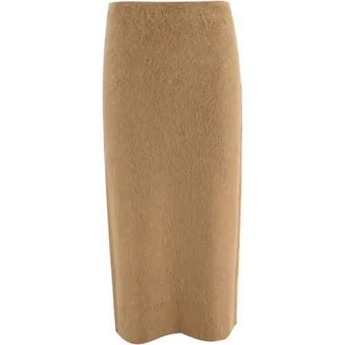 Elegant Mohair Pencil Skirt , female, Sizes: M, S, XS - Fabiana Filippi - Modalova