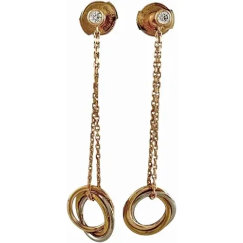 Pre-owned Jewellery, female, , Size: ONE SIZE Pre-owned Rose Gold earrings - Cartier Vintage - Modalova