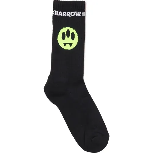 Cotton Logo Socks Made in Italy , unisex, Sizes: ONE SIZE - Barrow - Modalova