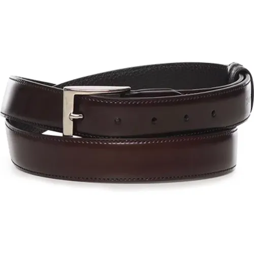 Belts, male, , Size: ONE SIZE Reversible Leather Belt - Hogan - Modalova