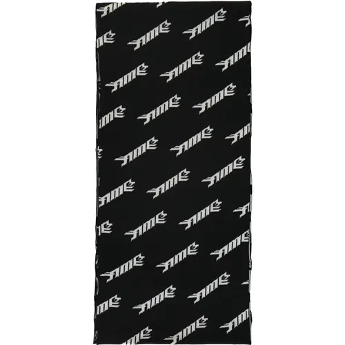 Winter Scarves, male, , Size: ONE SIZE Contrasting Virgin Wool Scarf - Ambush - Modalova
