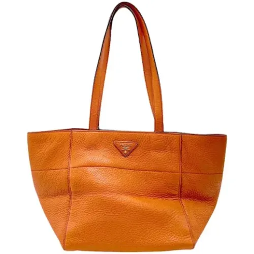 Pre-owned Tote Bags, female, , Size: ONE SIZE Pre-owned Leather handbags - Prada Vintage - Modalova