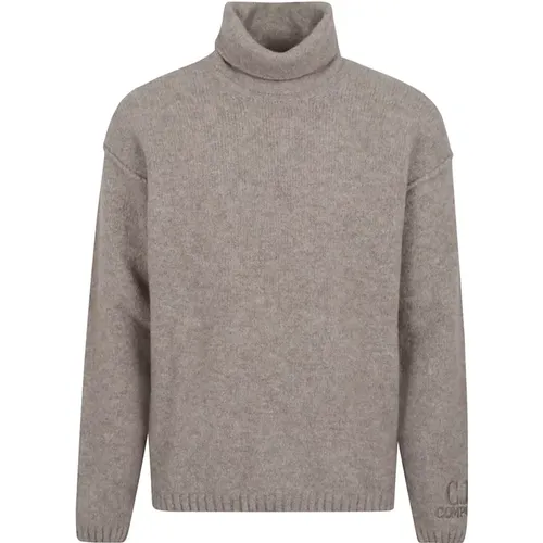 Turtlenecks, male, , Size: L Green Sweater for Men Aw25 - C.P. Company - Modalova