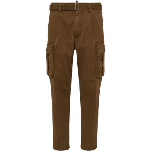 Green Pleat Pants , male, Sizes: L, S - Dsquared2 - Modalova