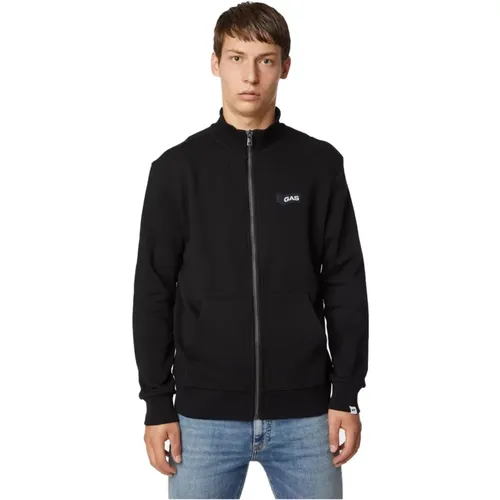 Zip-throughs, male, , Size: XS Sporty Sweatshirt - GAS - Modalova