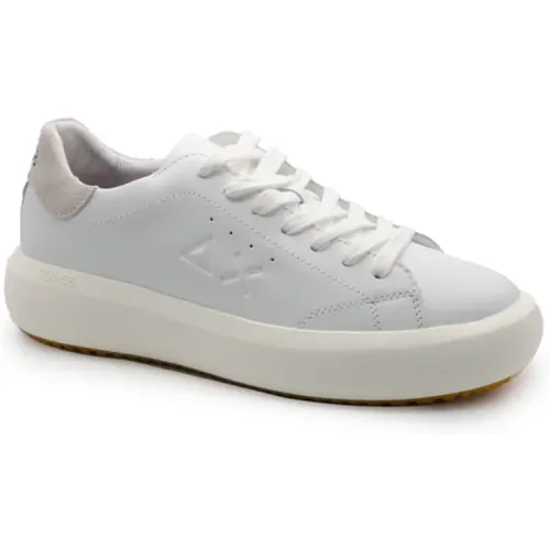 Classic White Leather Sneakers , male, Sizes: 12 UK, 9 UK, 8 UK, 10 UK - Sun68 - Modalova