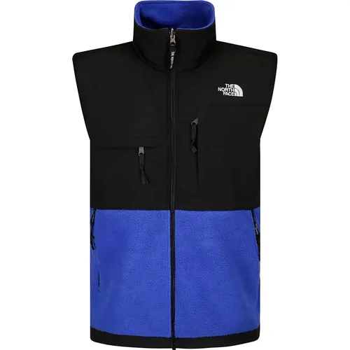 Vests, male, , Size: L Embroidered Logo Zip Vest - The North Face - Modalova