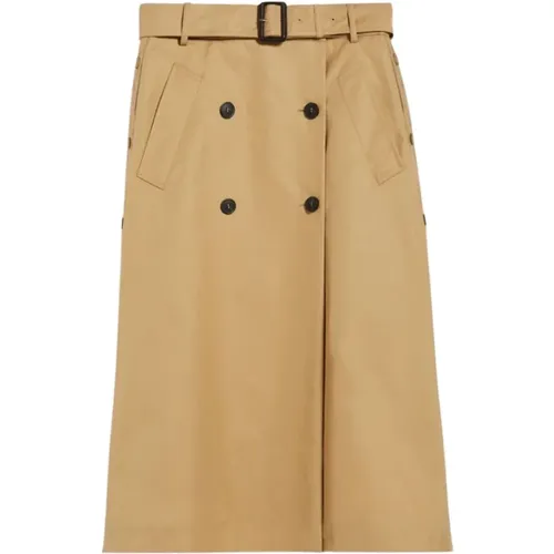 Flared Wrap Midi Skirt , female, Sizes: 2XS, 3XS, 4XS - Max Mara - Modalova