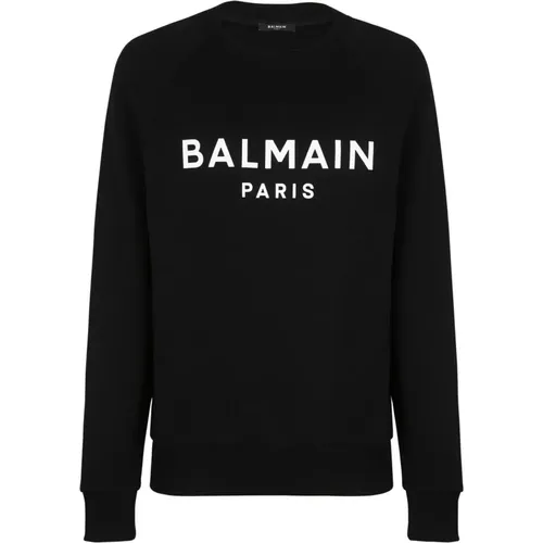 Paris bedruckter Sweatshirt , Herren, Größe: 2XL - Balmain - Modalova