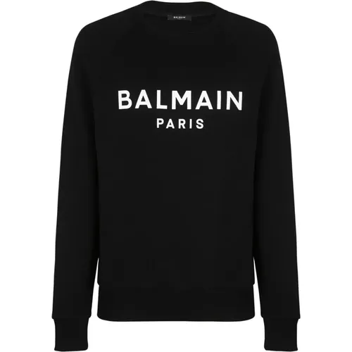 Paris bedruckter Sweatshirt , Herren, Größe: L - Balmain - Modalova