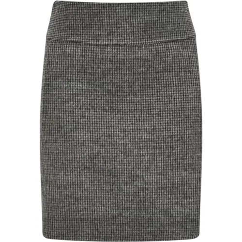 Grey Checkered Skirt , female, Sizes: 4XS - Max Mara - Modalova