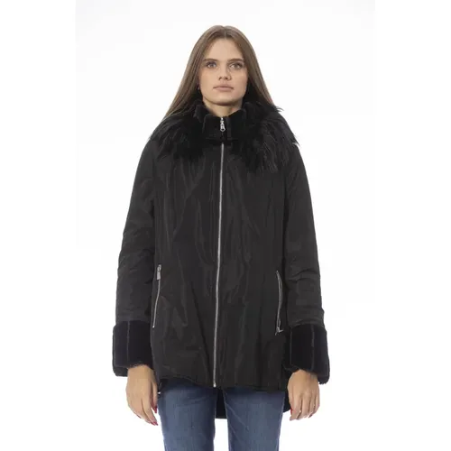 Wendbare Kapuzenjacke mit Reißverschluss , Damen, Größe: L - Baldinini - Modalova