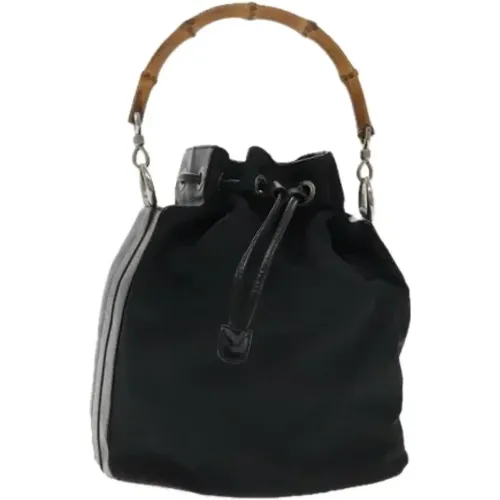 Pre-owned Bucket Bags, female, , Size: ONE SIZE Pre-owned Nylon handbags - Gucci Vintage - Modalova