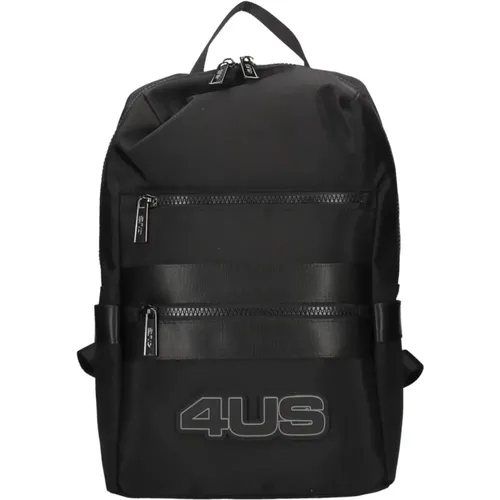 Schwarzer Herrenrucksack mit Frontlogo - Paciotti - Modalova