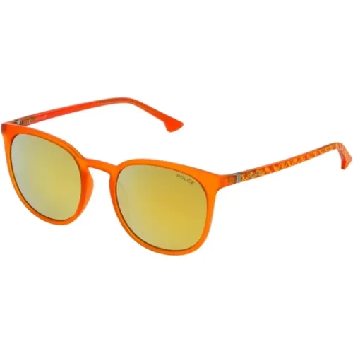 Stilvolle Damen orangefarbene Sonnenbrille , Damen, Größe: 56 MM - Police - Modalova