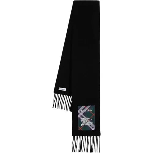 Winter Scarves, unisex, , Size: ONE SIZE Cashmere Label Scarf - Burberry - Modalova