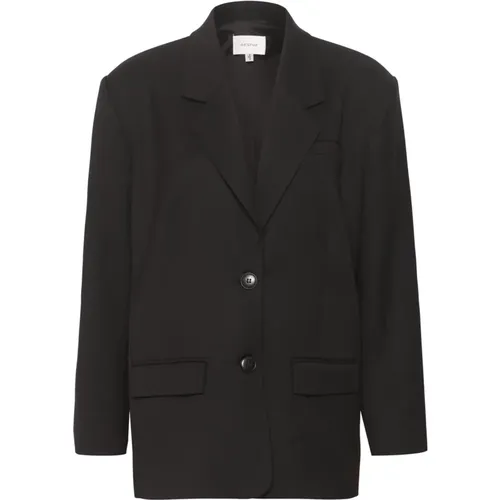 Blazers, female, , Size: M Oversized Blazer with V-Neck - Gestuz - Modalova
