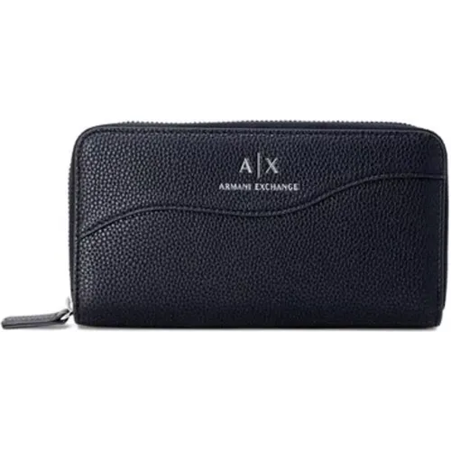 Wallets & Cardholders, female, , Size: ONE SIZE Large Polyurethane Wallet Collection Spring/Summer - Armani Exchange - Modalova