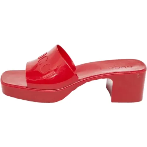 Pre-owned Rubber sandals , female, Sizes: 3 UK - Gucci Vintage - Modalova