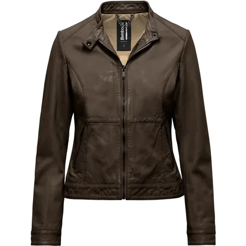 Remy Leather Jacket , female, Sizes: 2XL, XS, XL - BomBoogie - Modalova