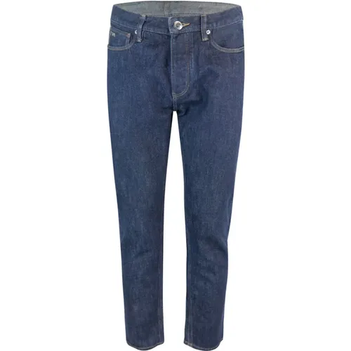 Blaue Jeans 5-Pocket Reißverschluss Knopfverschluss , Herren, Größe: W33 - Emporio Armani - Modalova