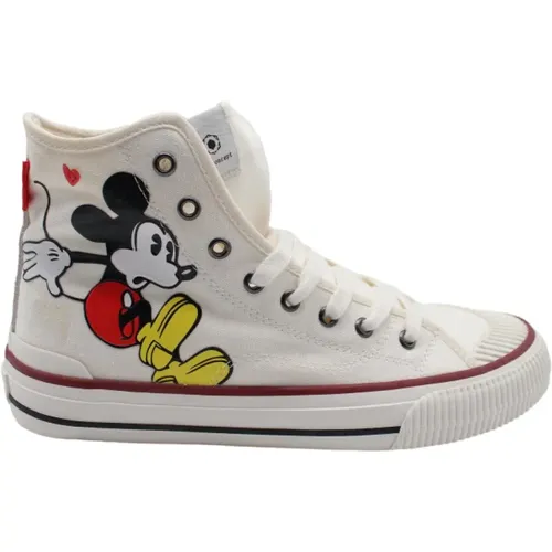 Weiße Mickey Mouse Sneakers , Damen, Größe: 41 EU - MOA - Master OF Arts - Modalova