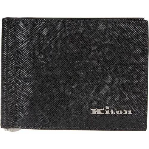 Wallets & Cardholders, male, , Size: ONE SIZE Nero Wallet - Kiton - Modalova