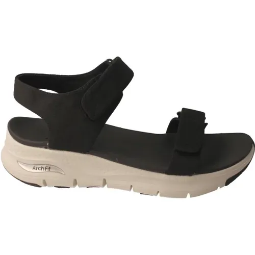 Flat Sandalen , Damen, Größe: 37 EU - Skechers - Modalova