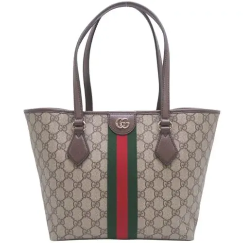 Pre-owned Tote Bags, female, , Size: ONE SIZE Pre-owned Canvas Tote Bag - Gucci Vintage - Modalova
