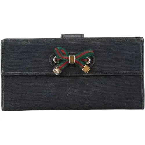 Pre-owned Wallets, female, , Size: ONE SIZE Pre-owned Canvas wallets - Gucci Vintage - Modalova