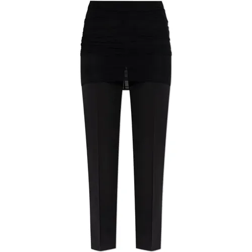 Slim-fit Trousers, female, , Size: XS Creased trousers - MM6 Maison Margiela - Modalova