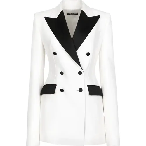 Double-breasted blazer , female, Sizes: S - Dolce & Gabbana - Modalova